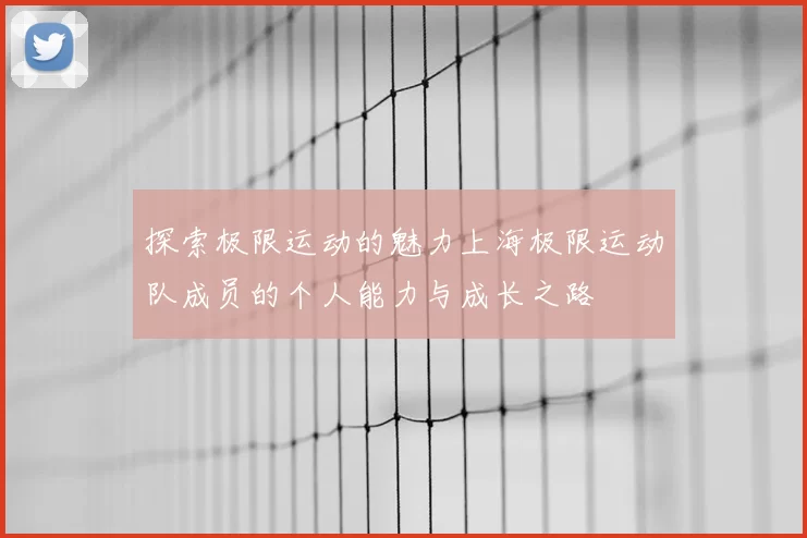 探索极限运动的魅力上海极限运动队成员的个人能力与成长之路